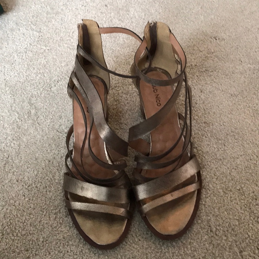 Block heel, sparkly sandals